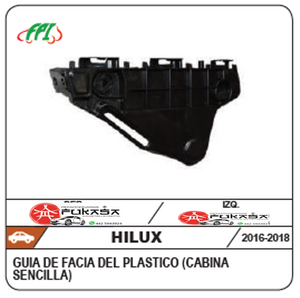 GUIA FACIA DEL IZQ TOYOTA HILUX 16-19 (CABINA SENCILLA) PLASTICO *IMP