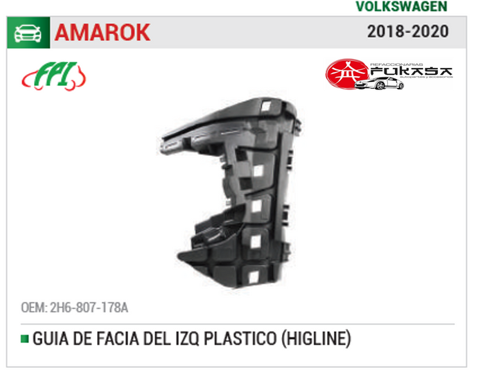 GUIA PARA FACIA LADO IZQUIERDO VW AMAROK