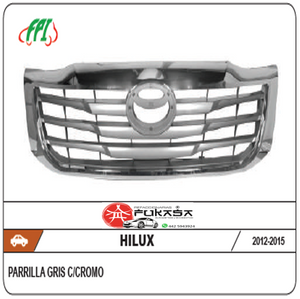 PARRILLA TOYOTA HILUX 12-15  GRIS C/CROMADA *IMP