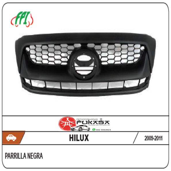 PARRILLA TOYOTA HILUX 09-11 NEGRA *IMP