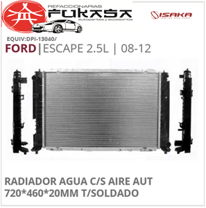 RADIADOR AGUA C/S AIRE AUT 720*460*20MM T/SOLDADO (ISAKA) ESCAPE 2.5L 2008 2012 *IMP