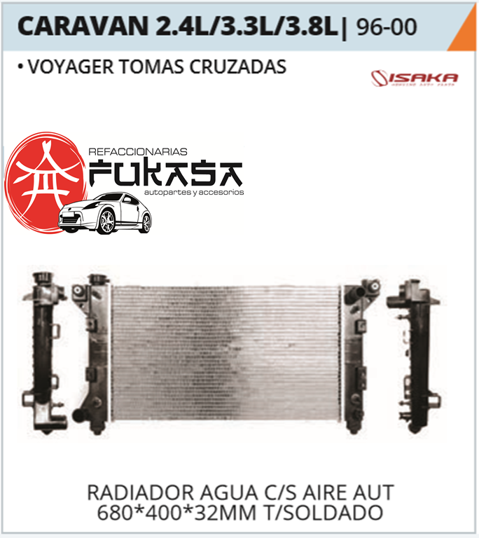 Radiador Chrysler Caravan 2005-07/dodge Grand Caravan 05-07 | Meses sin interés Radiador Chrysler Caravan 2005-07/dodge Grand Caravan 05-07 | Meses sin interés