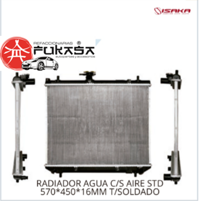 RADIADOR TOYOTA AVANZA 1.5L 12-15 C/S AIRE STD  *ISAKA