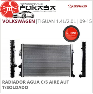 RADIADOR AGUA C/S AIRE AUT 650*430*32MM T/SOLDADO  VW  TIGUAN 1.4L/2.0L  2009-2018   *IMP