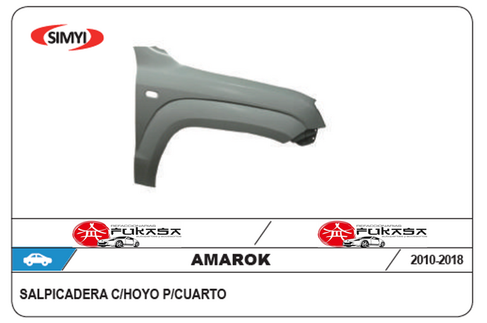 SALPICADERA LATERAL LADO DERECHO VW AMAROK