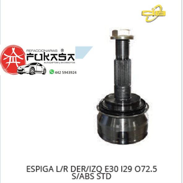 ESPIGA LADO RUEDA TOYOTA HILUX 06-14 E30 I29 O72.50 S/ABS *CIB