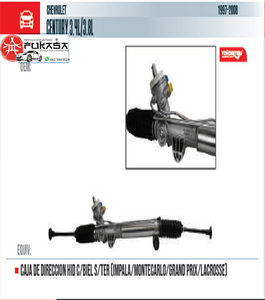 CAJA DE DIRECCION HID C/BIEL S/TER (IMPALA/MONTECARLO/GRAND PRIX/LACROSSE)  CHEVROLET  CENTURY 3.4L/3.8L  1997-2008 *IMP