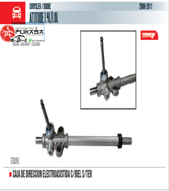 CAJA DE DIRECCION ELECTRONICA C/BIEL S/TER (YOKOMITSU) ATTITUDE 1.4L/1.6L 2006 2011 *IMP