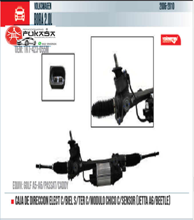 CAJA DIRECCION ELELCT VW JETTA A6 BEATLE *IMP