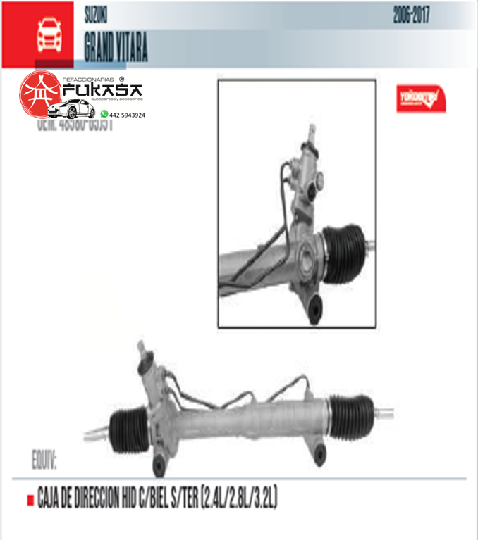 CAJA DE DIRECCION HID C/BIEL S/TER (2.4L/2.8L/3.2L) (YOKOMITSU) GRAND VITARA 2006 2017 *IMP