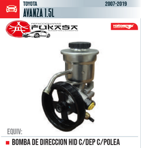 BOMBA DE DIRECCION HID C/DEP C/POLEA (MATRIX 03-08 TRACCION DEL)  TOYOTA  COROLLA 1.8L  2003-2008 *IMP