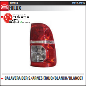 CALAVERA DER TOYOTA HILUX 12-15 S/ARNES (ROJO/BLANCO/BLANCO) *IMP