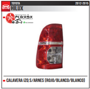 CALAVERA IZQ TOYOTA HILUX 12-15 S/ARNES (ROJO/BLANCO/BLANCO) *IMP