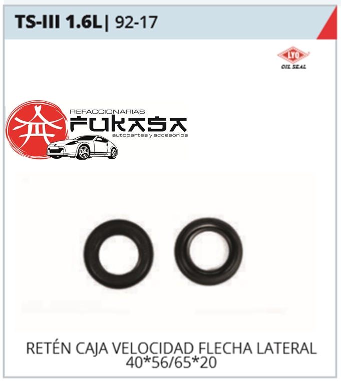 RETEN DE FLECHA CAJA DE VELOCIDADES LATERAL  TSURU III