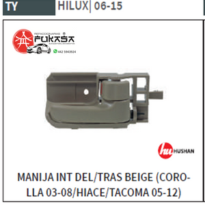 MANIJA INT DEL/TRAS DER TOYOTA HILUX 06-15 BEIGE *IMP