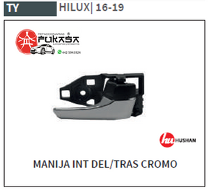 MANIJA INT DEL/TRAS IZQ TOYOTA HILUX 16-19 CROMO *IMP