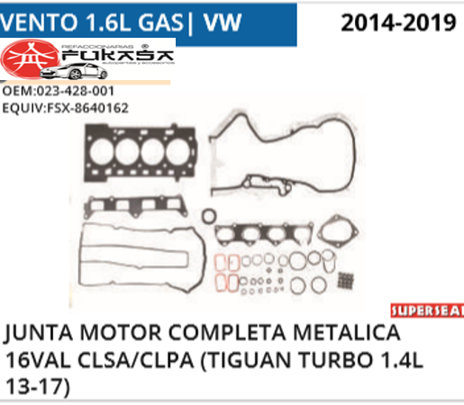 JUNTA MOTOR VENTO COMPLETO