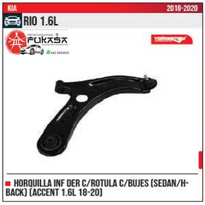 HORQUILLA INF DER SEDAN H BACK ACCENT 1.6L 18 20 KIA RIO 1.6L 2018 2020 *IMP