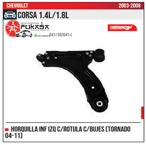 HORQUILLA INF IZQ TORNADO 04 11 CHEVROLET CORSA 1.4L 1.8L 2003 2008 *IMP