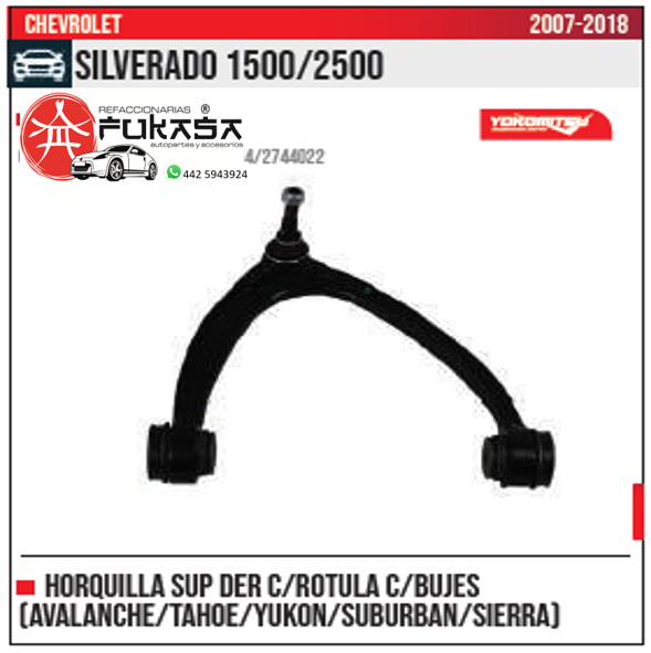 HORQUILLA SUP DER CHEVROLET SILVERADO 1500 2500 07 18 AVALANCHE TAHOE YUKON SUBURBAN SIERRA *IMP