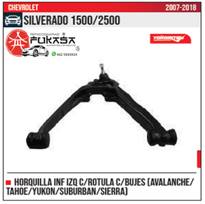 HORQUILLA INF IZQ CHEVROLET SILVERADO 1500 2500 17 18 AVALANCHE TAHOE YUKON SUBURBAN SIERRA *IMP