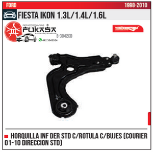 HORQUILLA INF DER STD FIESTA IKON 1.3L 1.4L 1.6L 1998 2010 *IMP