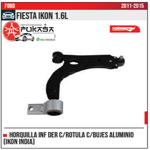 HORQUILLA INF DER ALUMINIO FIESTA IKON 1.6L 2011 2015 *IMP