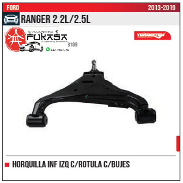 HORQUILLA INF IZQ FORD RANGER 2.2L 2.5L 2013 2019 *IMP