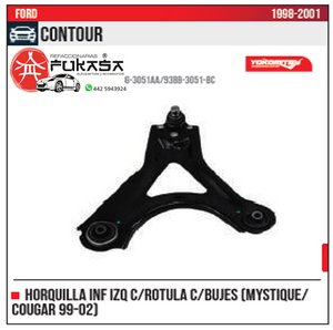 HORQUILLA INF IZQ MYSTIQUE COUGAR 99 02 CONTOUR 1998 2001 *IMP