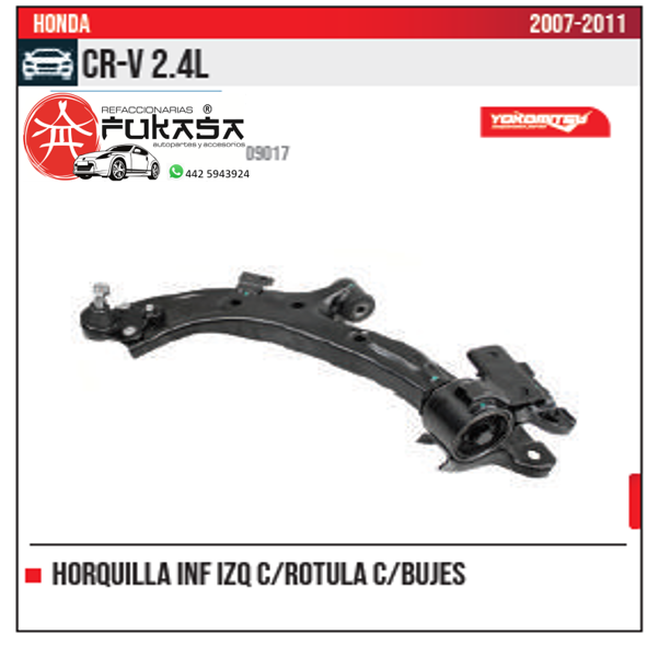 HORQUILLA INF IZQ CR V 2.4L 2007 2011 *IMP