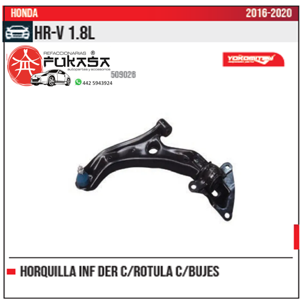 HORQUILLA INF DER HONDA HR V 1.8L 16 20 *IMP