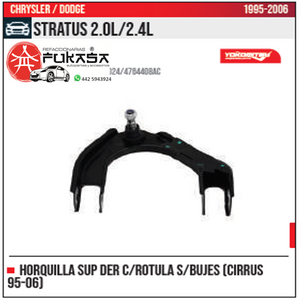 HORQUILLA SUP DER S BUJES CIRRUS 95 06 STRATUS 2.0L 2.4L 1995 2006 *IMP