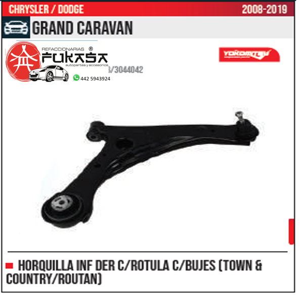 HORQUILLA INF DER TOWN & COUNTRY ROUTAN GRAND CARAVAN 2008 2017 *IMP