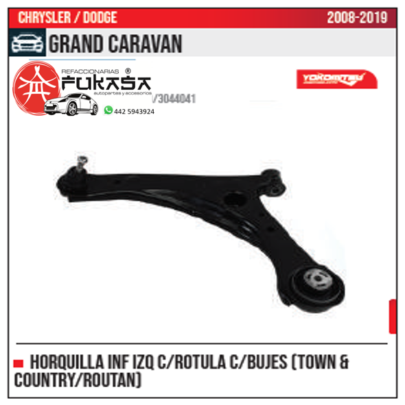 HORQUILLA INF IZQ TOWN & COUNTRY ROUTAN GRAND CARAVAN 2008 2017 *IMP