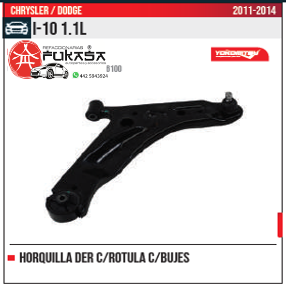 HORQUILLA DER I 10 1.1L 2011 2014 *IMP