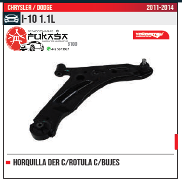 HORQUILLA IZQ I 10 1.1L 2011 2014 *IMP