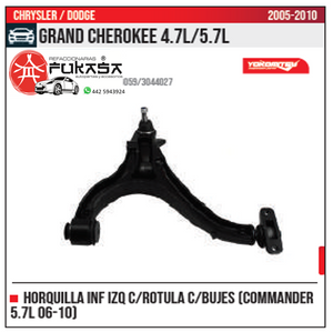 HORQUILLA INF IZQ COMMANDER 5.7L 06 10 GRAND CHEROKEE 4.7L 5.7L 2005 2010 *IMP