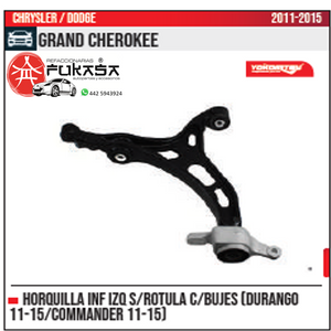 HORQUILLA INF IZQ S ROTULA DURANGO 11 15 COMMANDER 11 15 GRAND CHEROKEE 2011 2015 *IMP