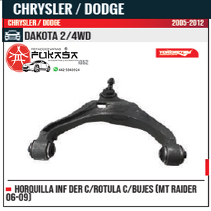 HORQUILLA INF DER MT RAIDER 06 09 DAKOTA 2 4WD 2005 2012 *IMP