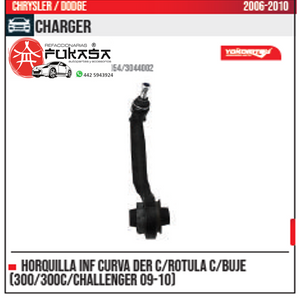 HORQUILLA INF CURVA DER C BUJE 300 300C CHALLENGER 09 10 CHARGER 2006 2010 *IMP