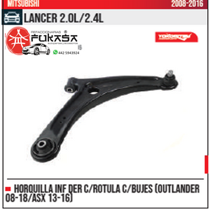 HORQUILLA INF DER OUTLANDER 08 18 ASX 13 16 MITSUBISHI LANCER 2.0L 2.4L 2008 2016 *IMP