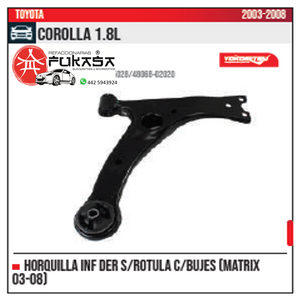 HORQUILLA SUSPENSION INF DER TOYOTA COROLLA 03 08 *