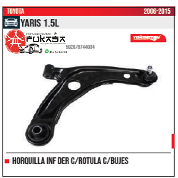 HORQUILLA SUPENSION INF DER TOYOTA YARIS 06 15 C RUTULA *