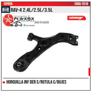 HORQUILLA SUSPENSION INF DER TOYOTA RAV 4 06 12 S ROTULA *