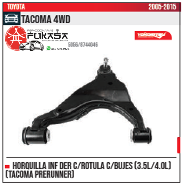 HORQUILLA SUPENSION INF DER TOYOTA TACOMA 05 13 4X4 C RUTULA *