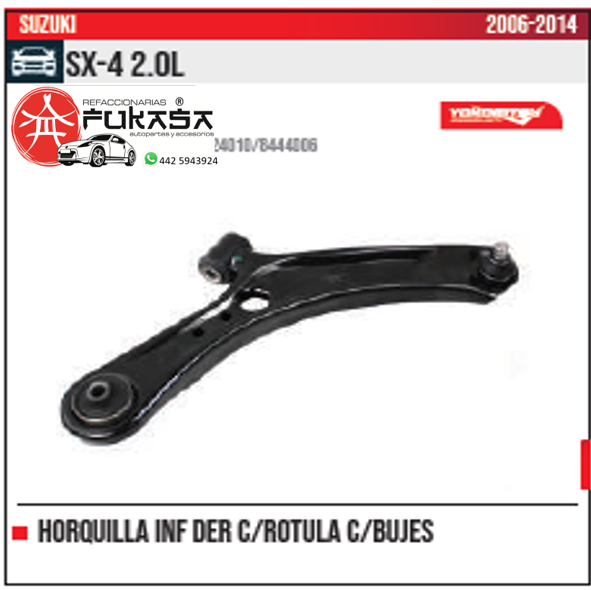 HORQUILLA INF DER SX 4 2.0L 2006 2014 *IMP