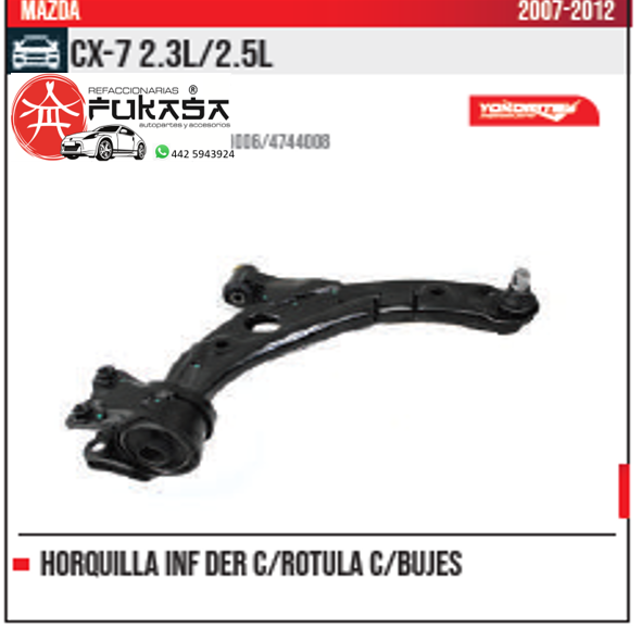 HORQUILLA INF DER MAZDA CX 7 2.3L 2.5L 07 12 *IMP