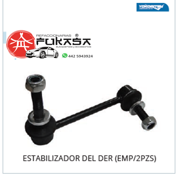 ESTABILIZADOR DEL DER   (YOKOMITSU) HILUX 2.7L 4WD 2006 2015 *IMP